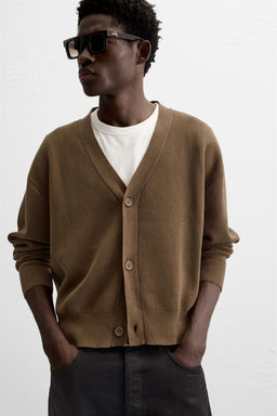 TEXTURED COTTON CARDIGAN - Zara фото 5