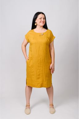 Льняное платье-футляр - Новый лен фото 4