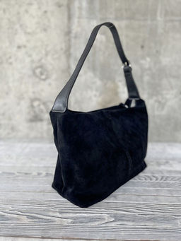 Женская замшевая сумка 8128-8 Черный - Sergio valentini фото 3