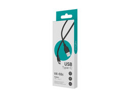 Кабель Type-C - USB, 2 м, "Vixion VX-02c" (GS-00028881) черный, 2.4А