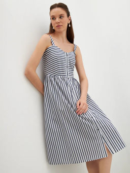 Платье Сарафан из хлопка с принтом полоска - Tantino фото 16