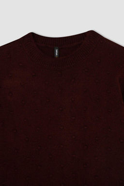 Свитер Relax Fit с круглым вырезом - Defacto фото 7