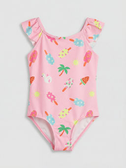 Kare Yaka Bask?l? K?z ?ocuk Mayo