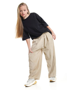 Брюки вельветовые для девочки 22-7614 бежевый