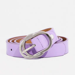 Ремень женский, ширина 2,4 см, винт, пряжка металл, цвет сиреневый