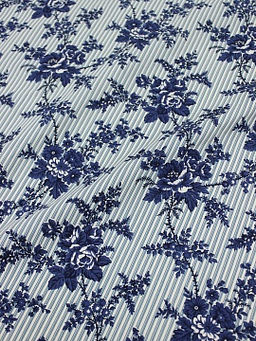 Импорт. хлопок Ренессанс цв.джинс, ш.1.48м, хлопок-100%, 110гр/м.кв