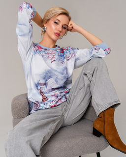 Удлиненный свитшот с принтом SNK002 - Sahar art lab фото 21