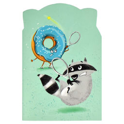 Блокнот 32л арт. 60565/ЕНОТ/120х170 мм, фигурная вырубка, мягкий переплёт (2 скобы). вн.блок - б