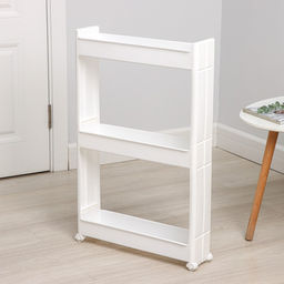 Стойка напольная, 3-х секционная, на колёсиках, белая