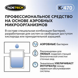 Средство для обслуживания септиков Roetech K-470, 946 мл