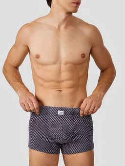 Цена за 2 штуки! Трусы боксеры мужские серые с узором - Mark formelle фото 2