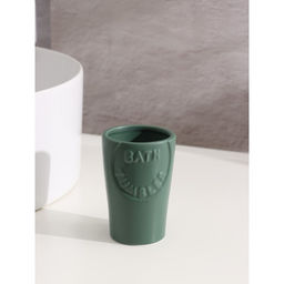 Аксессуары для ванной Доляна «Легенда», 3 предмета, дозатор 370 мл, мыльница, стакан, зелёные