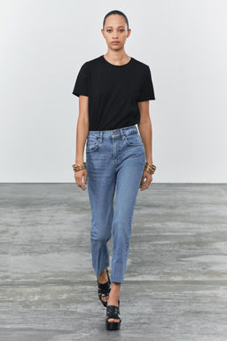 ZW COLLECTION BOOTCUT HIGH-WAIST CROPPED JEANS