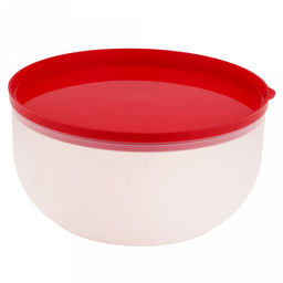 Контейнер из полипропилена Фонтаны белого города набор №2 4шт: 0,5л - д12,2см, h6,3см, 0,8л - д14,2см, h7см, 1,2л - д16,2см, h8см, 1,7л - д18,2см, h9,5см, круглый, красный (Россия) - Домашняя мода фото 3