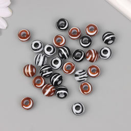 Цена за 2 шт. Бусины для творчества пластик «Шар зебра», набор 20 г, 1.2×1.2×1.2 см