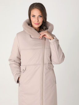 24414 Пальто бежевый - Dizzyway фото 3