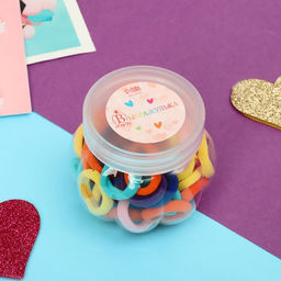 Резинка для волос Плюшка (набор 50 шт) ассорти, 2 см, микс