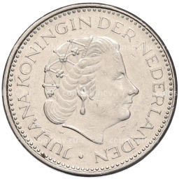 Монета 1 гульден 1980 года Нидерланды