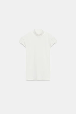 RIB HIGH NECK T-SHIRT - Zara фото 2