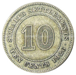10 центов 1926 года Стрейтс Сетлментс