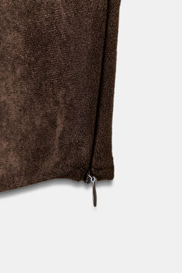 TOP CROP EFECTO ANTE / Marr?n chocolate - Zara фото 8