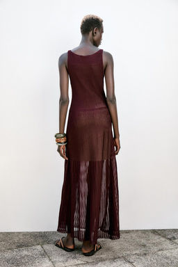 RIB KNIT LONG DRESS - Zara фото 5