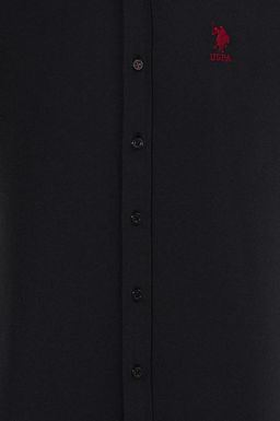 U. S. Polo Assn / Рубашка мужская черная Uzunkol Basic - U.s. polo assn фото 6