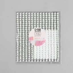 Цена за 5 шт. Жемчуг самоклеящийся, d = 3 мм, 15 полос на листе, цвет белый