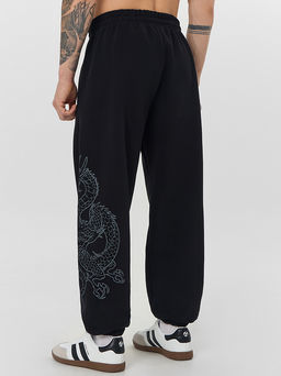 Теплые брюки джоггеры мужские черные с начесом - Mark formelle фото 2