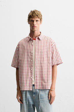 BOXY FIT CHECK SHIRT - Zara фото 2