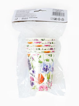 Цена за 2 шт. Стакан бумажный одноразовый «Полевые цветы», 250 мл, 6 шт