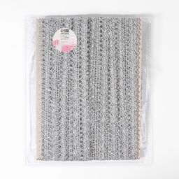 Тесьма декоративная, металлизированная, 10±1 м, 15 мм, цвет серебряный