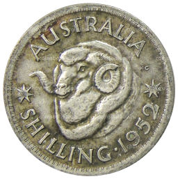 1 шиллинг 1952 года Австралия