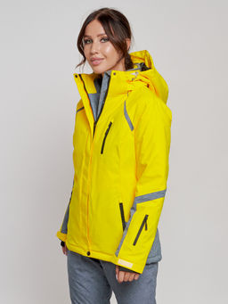 Горнолыжная куртка женская зимняя желтого цвета 2316J - Chunmai фото 4