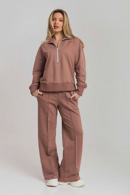Костюм толстовка и брюки М325349к кофейный - Елена фото 2