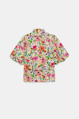 CAMISA ESTAMPADO FLORAL LAZOS / Multicolor - Zara фото 3