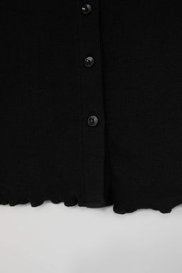 Wardrobe Essentials-Ac?k Pembe Fitted Dugmeli Volanl?/F?rf?rl? Esnek Orme Bluz TWOSS26BZ00171 - Trendyolmilla фото 15