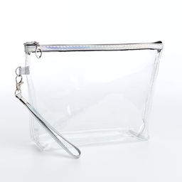 Набор простых косметичек 2 в 1, с ручкой, с принтом, малиновый