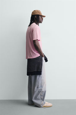 CAMISETA PUNTO ESTAMPADO CONTRASTE / Rosa - Zara фото 4