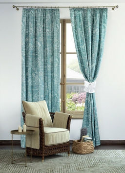 Комплект штор из рогожки Райское утро тесьма хлопок 100%