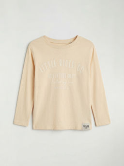 Bisiklet Yaka Bask?l? Erkek ?ocuk Ti??rt