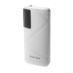 Внешний аккумулятор Luazon PB-05, 6000 мАч, 3хUSB, 2 А, дисплей, фонарик, белый - Luazon home фото 3