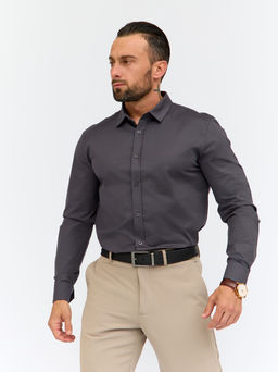 Рубашка трикотажная мужская GREG SK330/137/0375/ZN/1p STRETCH