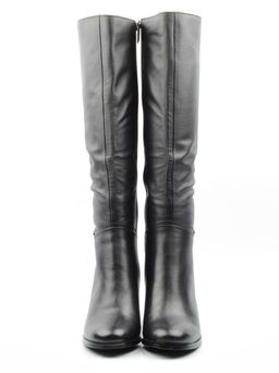 02-K82-D1 BLACK Сапоги зимние женские (натуральная кожа, натуральный мех (еврозима)) - Фабричный китай фото 8