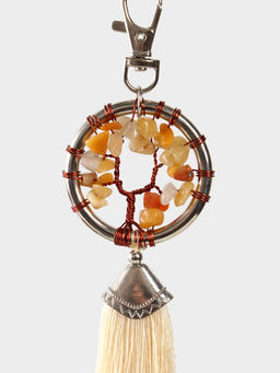 Брелок ловец снов «Великое древо», 19 см, бежевый