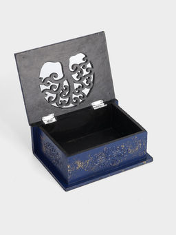 Шкатулка "Древо" 19х15х7 см, МДФ, цв. синий