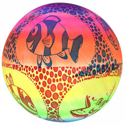 Мяч игровой Подводный мир д18см, радужный, ПВХ (Китай) - Домашняя мода фото 4