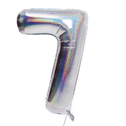Воздушный шар фольгированный 40" «Цифра 7», голография