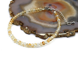 Браслет из цитрина рондель гр.4*3мм, 18см