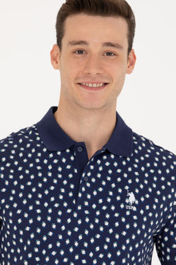 U. S. Polo Assn Мужская темно-синяя футболка с воротником-поло - U.s. polo assn фото 16